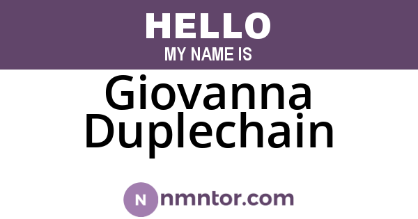 Giovanna Duplechain