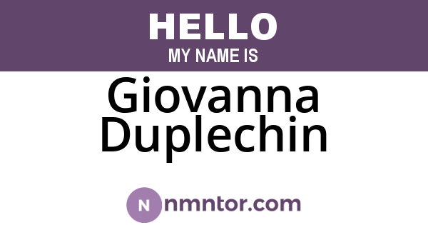Giovanna Duplechin