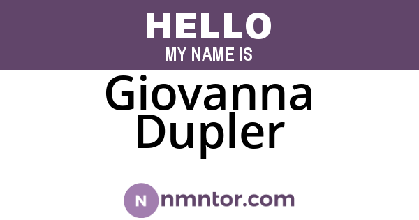 Giovanna Dupler