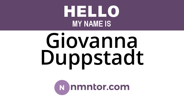 Giovanna Duppstadt