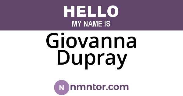 Giovanna Dupray