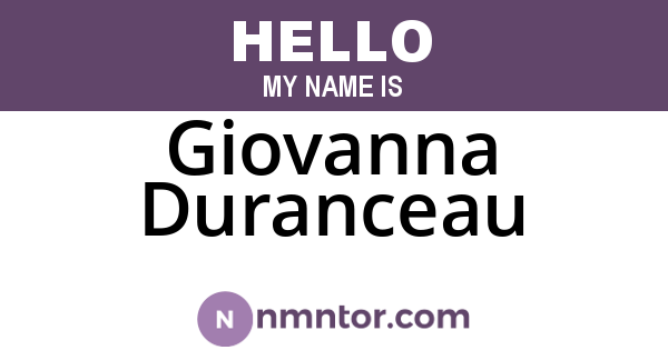 Giovanna Duranceau