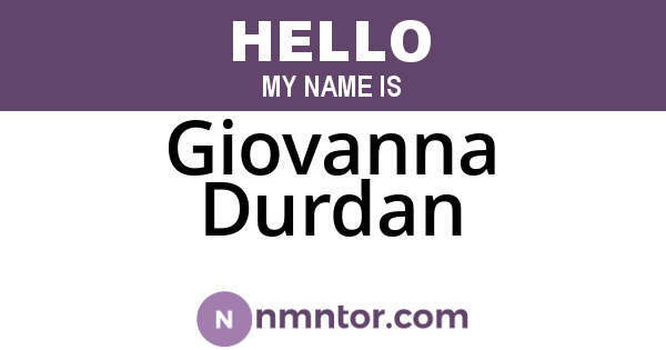 Giovanna Durdan