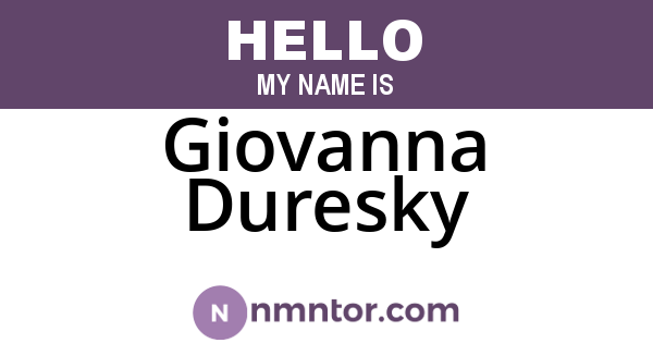 Giovanna Duresky