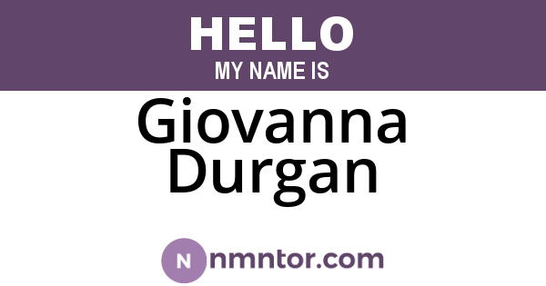Giovanna Durgan
