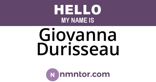 Giovanna Durisseau
