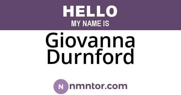 Giovanna Durnford