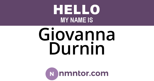Giovanna Durnin
