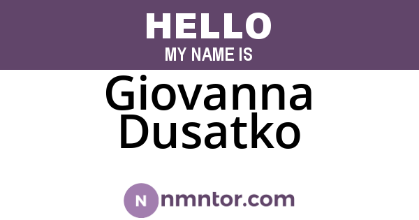 Giovanna Dusatko
