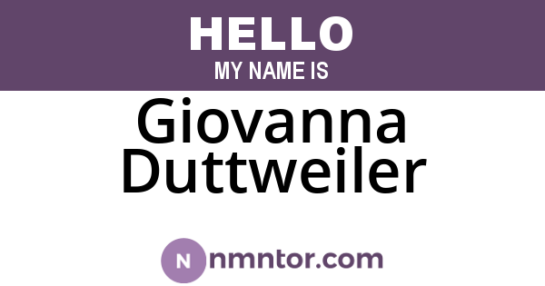 Giovanna Duttweiler