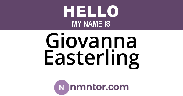 Giovanna Easterling