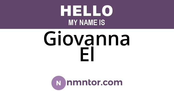 Giovanna El
