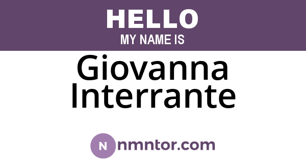 Giovanna Interrante