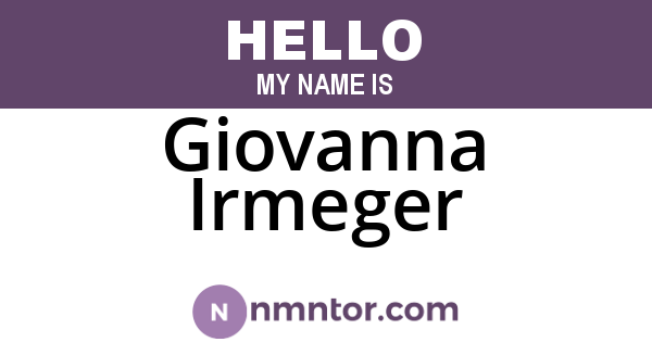 Giovanna Irmeger