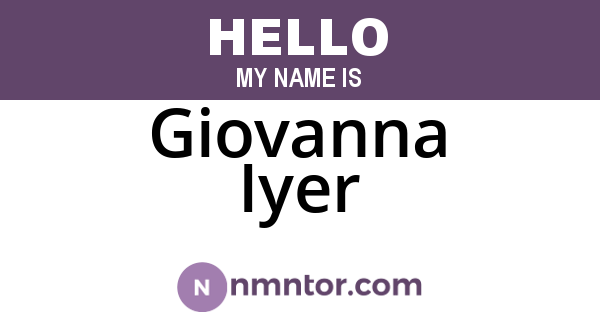 Giovanna Iyer
