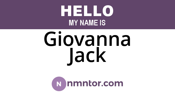 Giovanna Jack