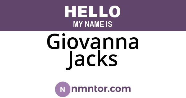 Giovanna Jacks