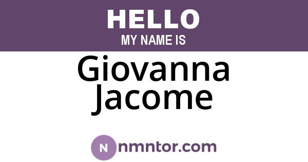 Giovanna Jacome