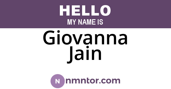 Giovanna Jain