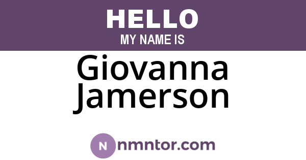 Giovanna Jamerson