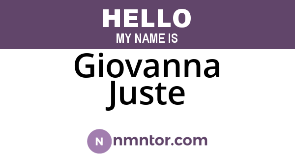 Giovanna Juste