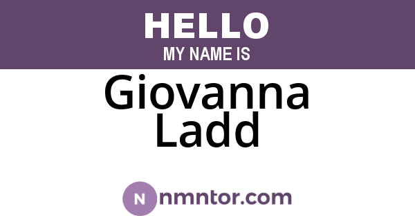 Giovanna Ladd