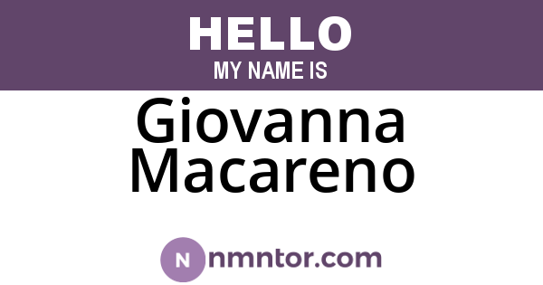 Giovanna Macareno