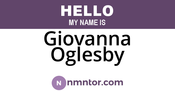 Giovanna Oglesby