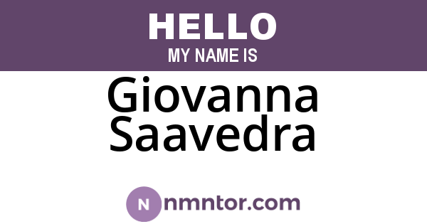 Giovanna Saavedra