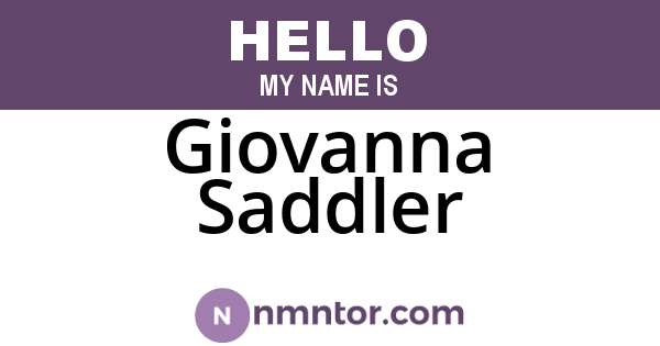 Giovanna Saddler