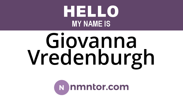 Giovanna Vredenburgh