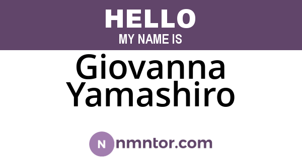 Giovanna Yamashiro