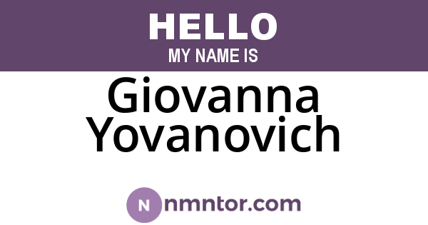 Giovanna Yovanovich