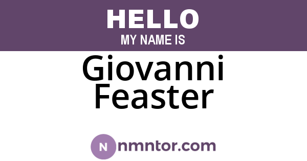 Giovanni Feaster