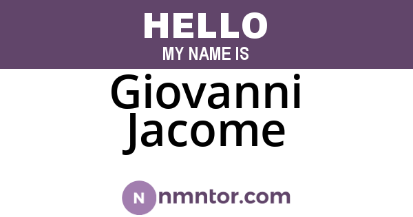Giovanni Jacome