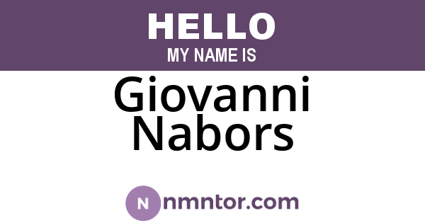 Giovanni Nabors