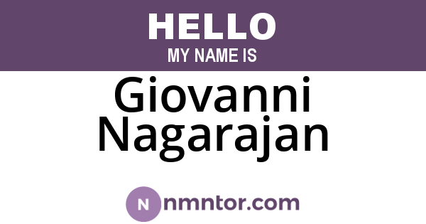 Giovanni Nagarajan