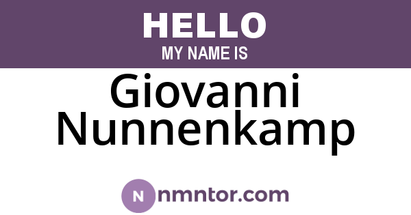 Giovanni Nunnenkamp