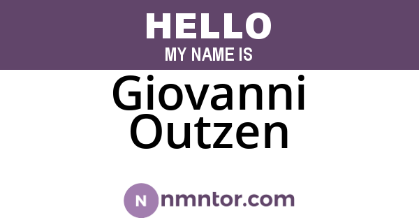 Giovanni Outzen