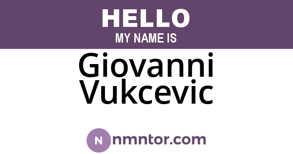 Giovanni Vukcevic