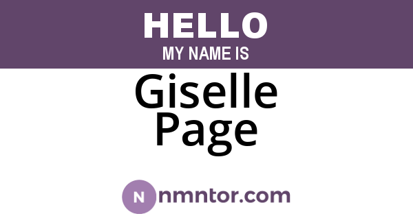Giselle Page