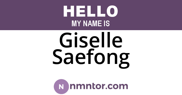 Giselle Saefong