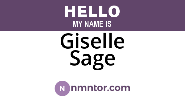 Giselle Sage