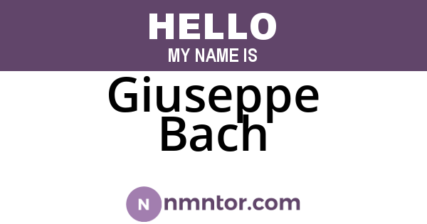 Giuseppe Bach