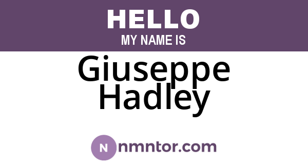 Giuseppe Hadley