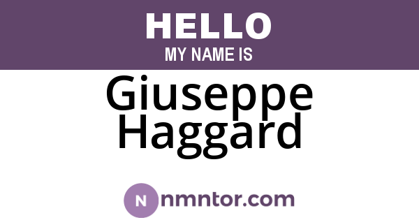 Giuseppe Haggard