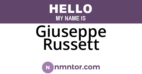Giuseppe Russett