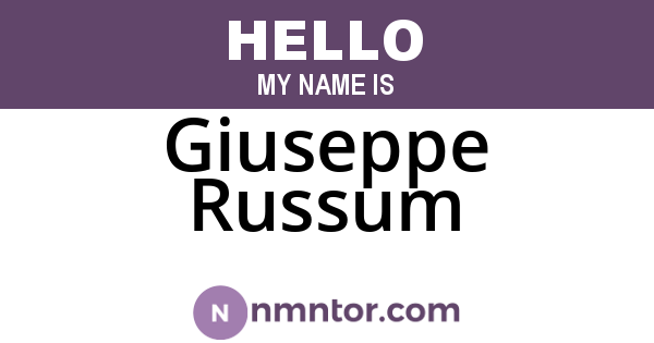 Giuseppe Russum