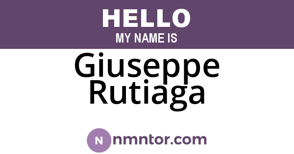 Giuseppe Rutiaga
