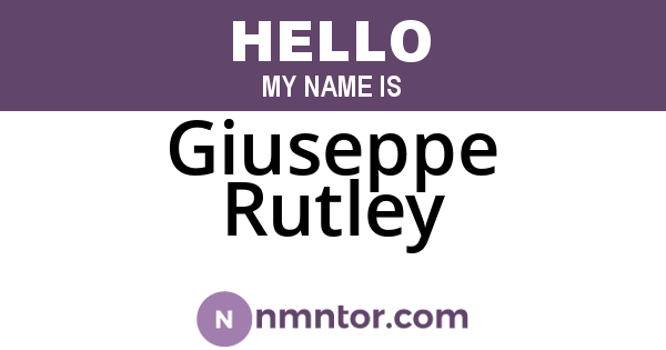 Giuseppe Rutley